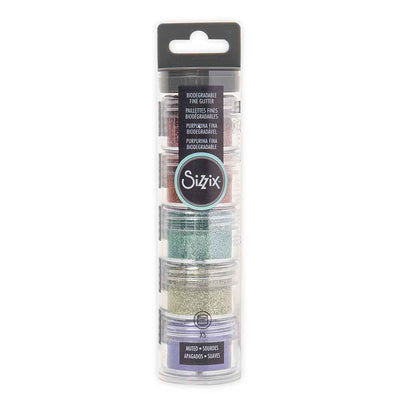 Biodegradable Fine Glitter, Muted Assortment - Making Essential - Sizzix - Clearance