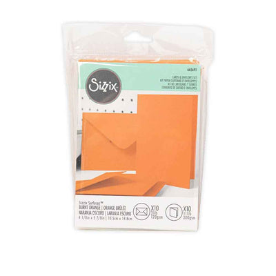 Burnt Orange A6 Card & Envelope Pack - Surfacez - Sizzix
