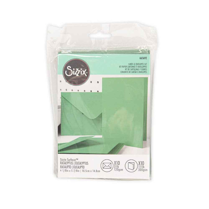 Sage A6 Card & Envelope Pack - Surfacez - Sizzix