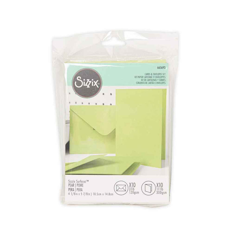 Pear A6 Card & Envelope Pack - Surfacez - Sizzix