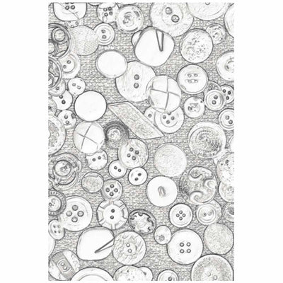 Vintage Buttons 3-D Textured Impressions Embossing Folder - Eileen Hull - Sizzix - Clearance