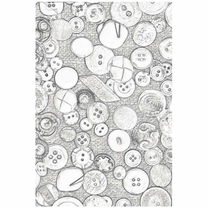 Vintage Buttons 3-D Textured Impressions Embossing Folder - Eileen Hull - Sizzix - Clearance