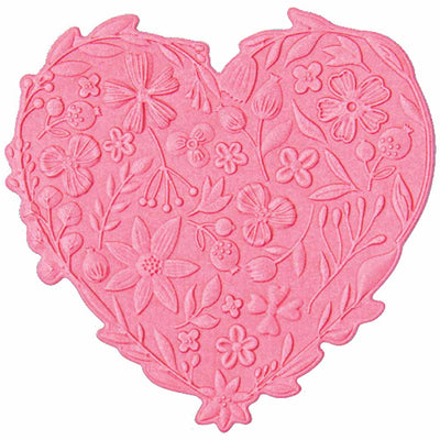 Floral Heart 3-D Impresslits Embossing Folder - Kath Breen - Sizzix