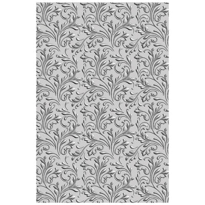 3-D Embossing Folder Floral Scrolls - Sizzix - Clearance