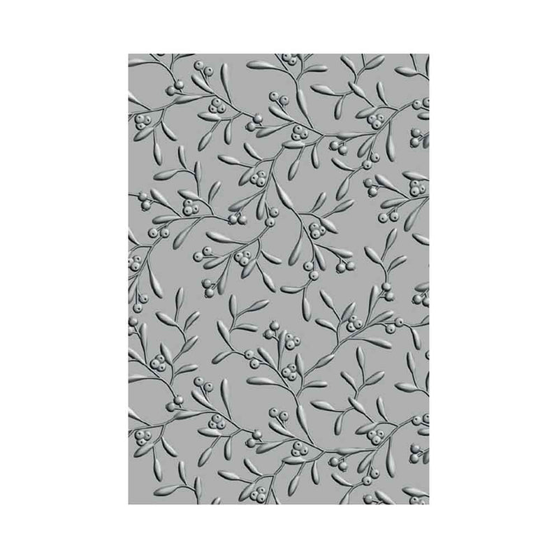 Delicate Mistletoe 3-D Textured Impressions Embossing Folder - Kath Breen - Sizzix