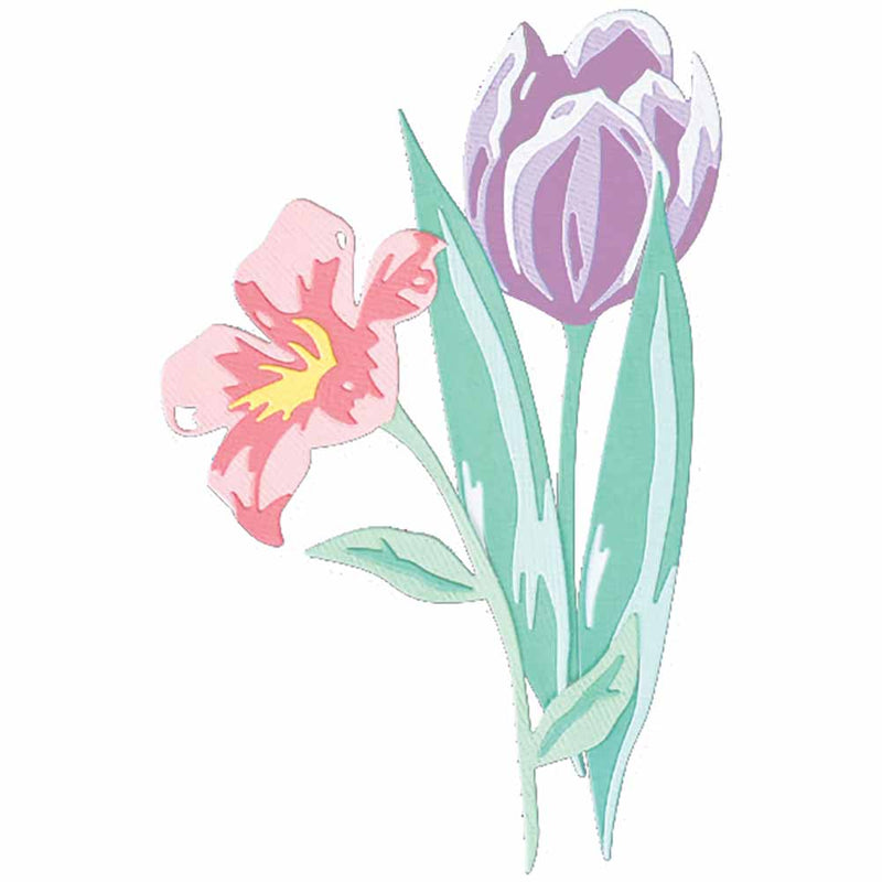 Layered Spring Flowers Thinlits Dies - Lisa Jones - Sizzix