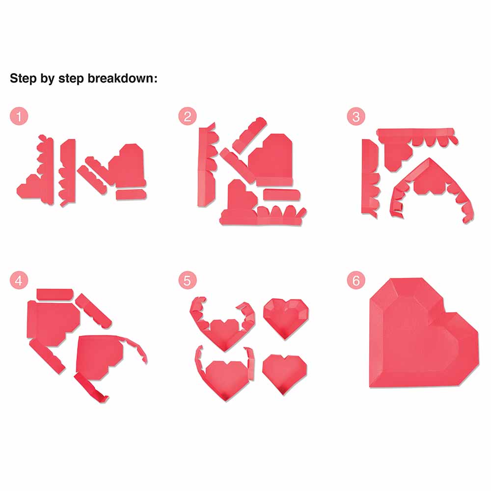 Geo Heart Box Thinlits Dies-Kath Breen-Sizzix
