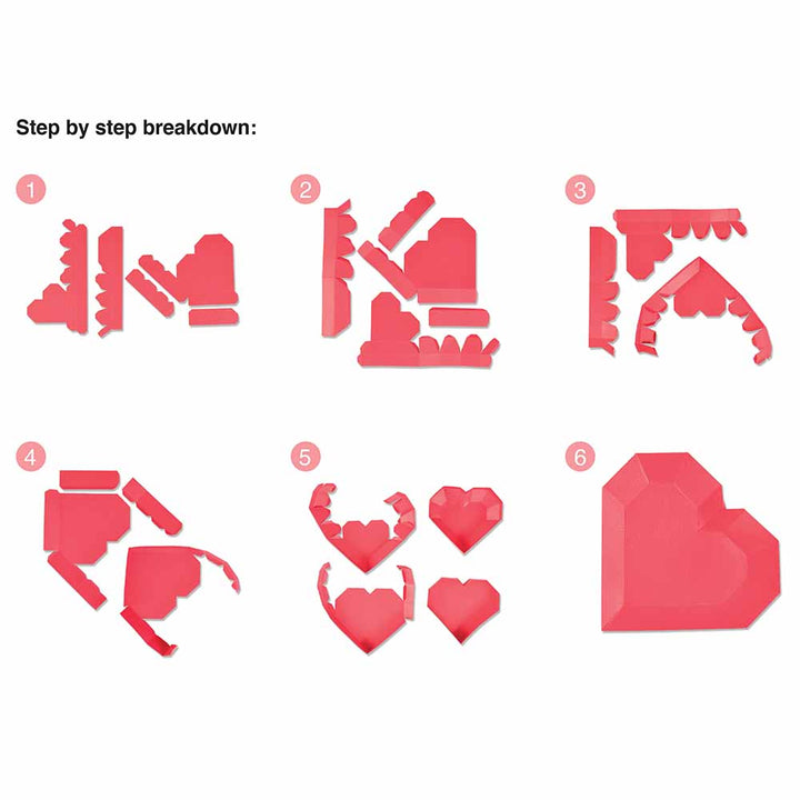 Geo Heart Box Thinlits Dies-Kath Breen-Sizzix