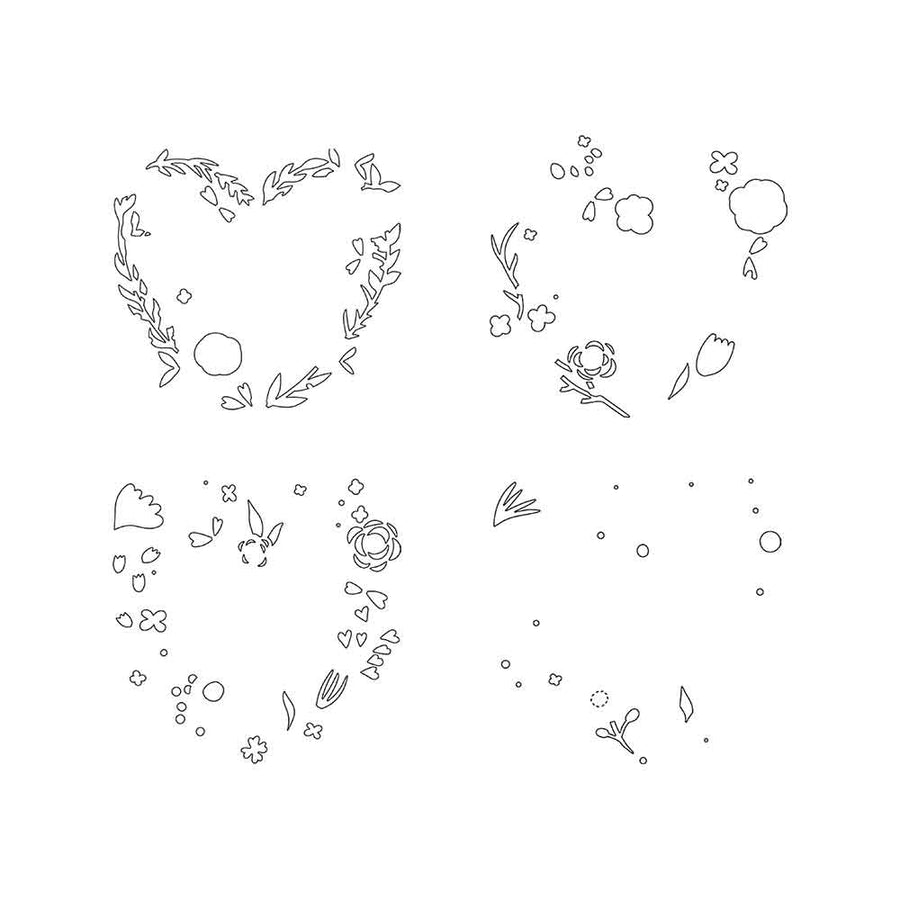 Heart Wreath Layered Stencils - Olivia Rose - Sizzix