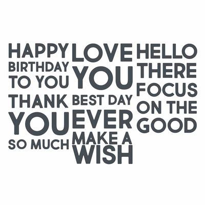 Bold Text #1 Thinlits Dies - Tim Holtz - Sizzix