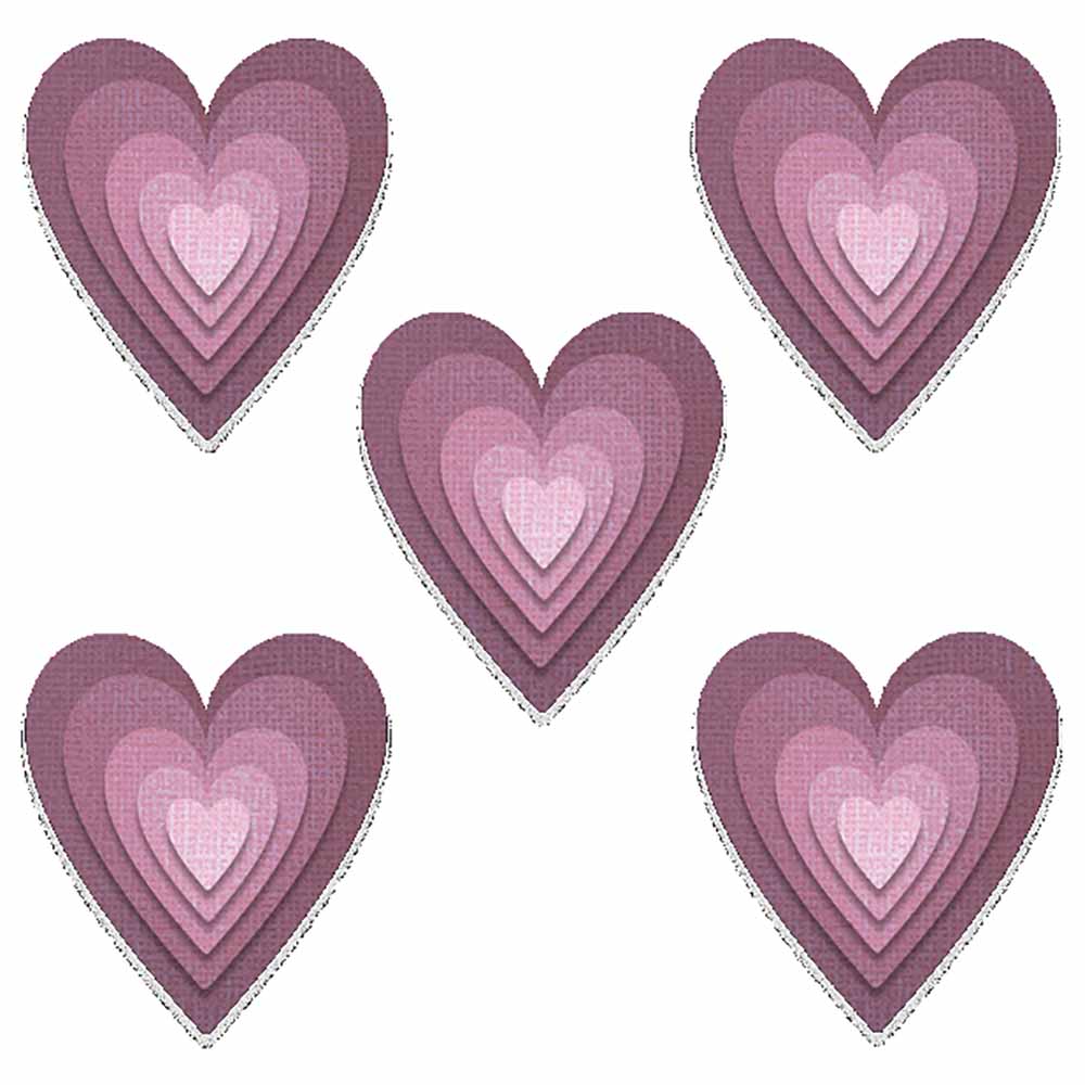 Hearts Stacked Tiles Thinlits Dies - Tim Holtz - Sizzix