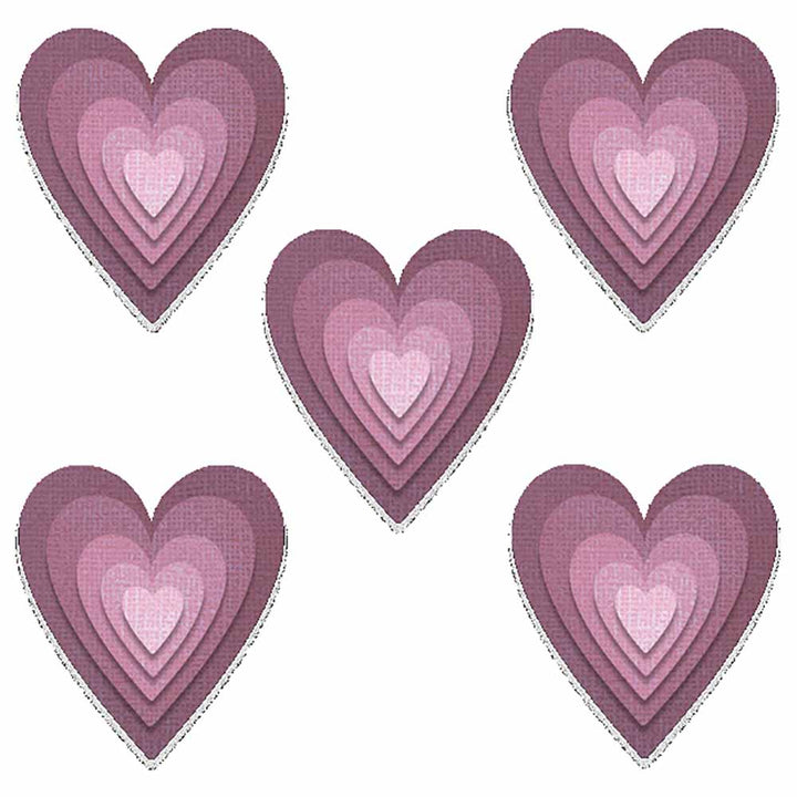 Hearts Stacked Tiles Thinlits Dies - Tim Holtz - Sizzix