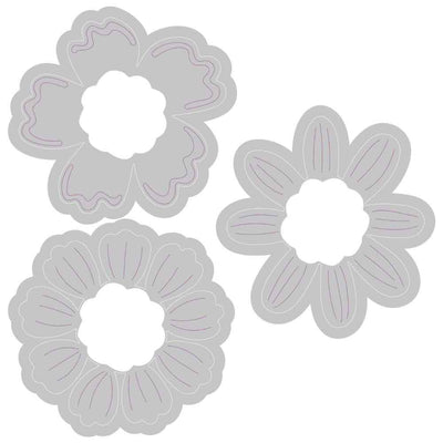 Detailed Blooms Switchlits Embossing Folder - Kath Breen - Sizzix