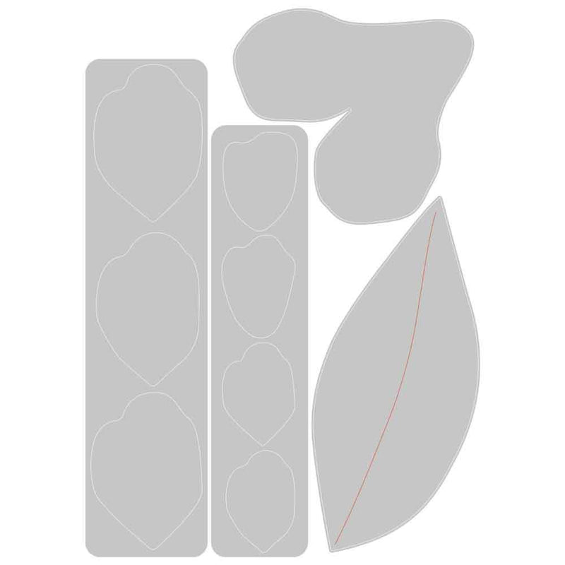 Gardenia Thinlits Die Set - Jennifer Ogborn - Sizzix - Clearance