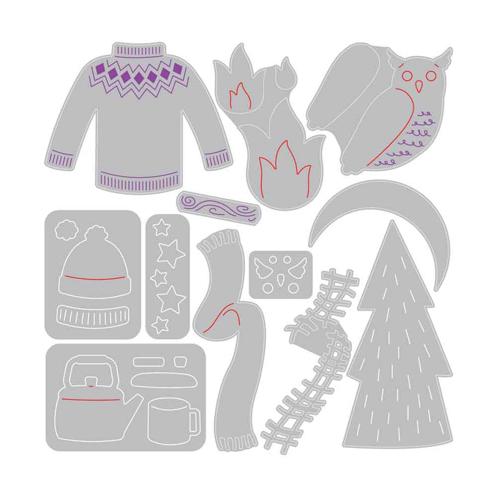 Cozy Woodland Thinlits Dies - Jennifer Ogborn - Sizzix
