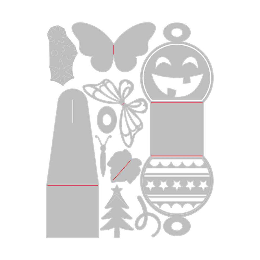 Holiday Gift Box Thinlits Dies - Jennifer Ogborn - Sizzix