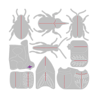 Patterned Bugs Thinlits Dies - Jennifer Ogborn - Sizzix