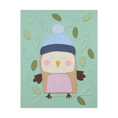 Cozy Owl 2-D Impresslits Embossing Folder - Jennifer Ogborn - Sizzix