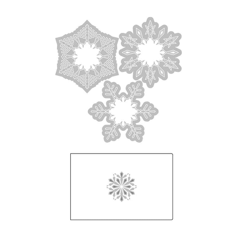 Winter Snowflakes Switchlits Embossing Folder - Kath Breen - Sizzix