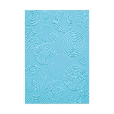 Abstract Rounds Multi-Level Textured Impressions Embossing Folder - Lisa Jones - Sizzix