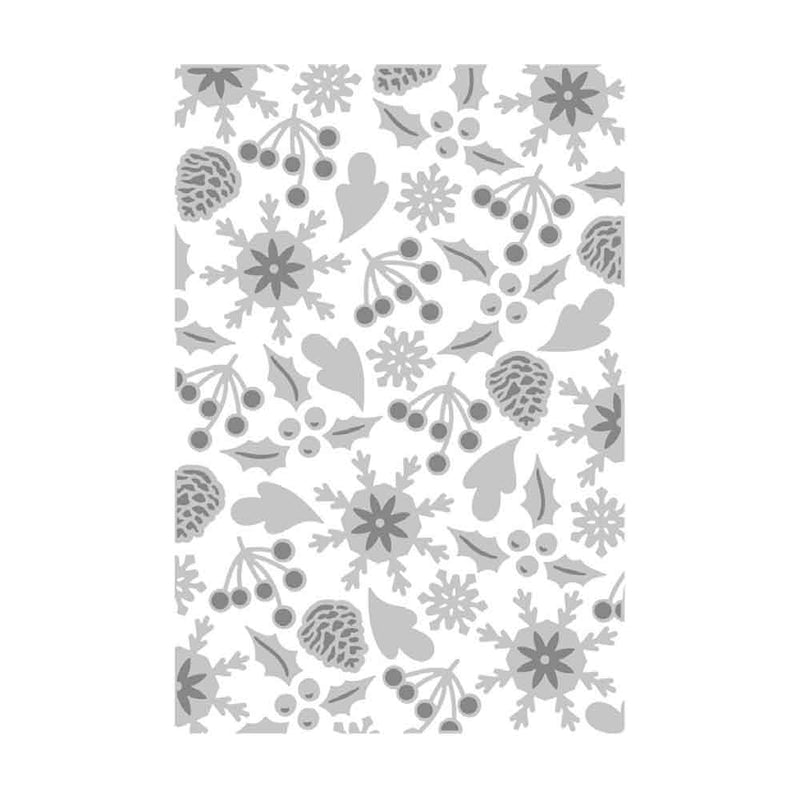 Winter Pattern Multi-Level Textured Impressions Embossing Folder - Jennifer Ogborn - Sizzix