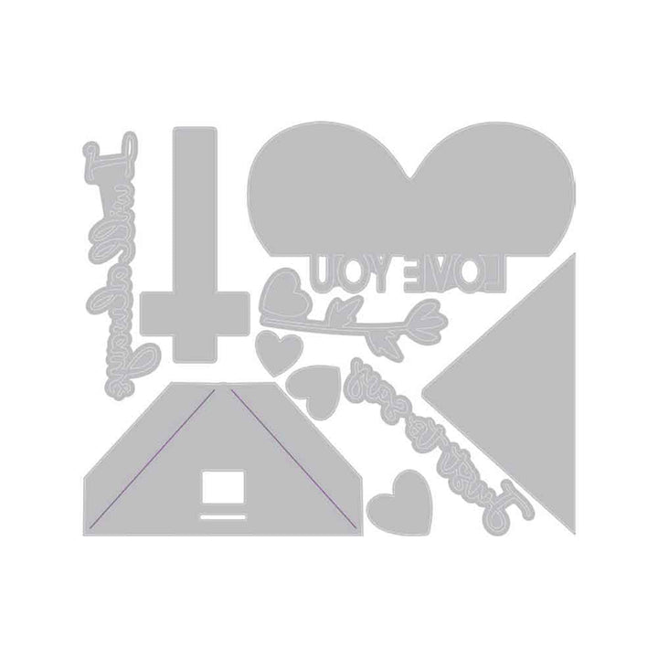 Heart Slider Card Thinlits Die Set - Olivia Rose - Sizzix