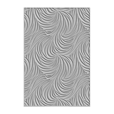 Flowing Waves 3-D Textured Embossing Folder - Sizzix