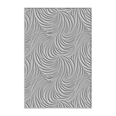 Flowing Waves 3-D Textured Embossing Folder - Sizzix