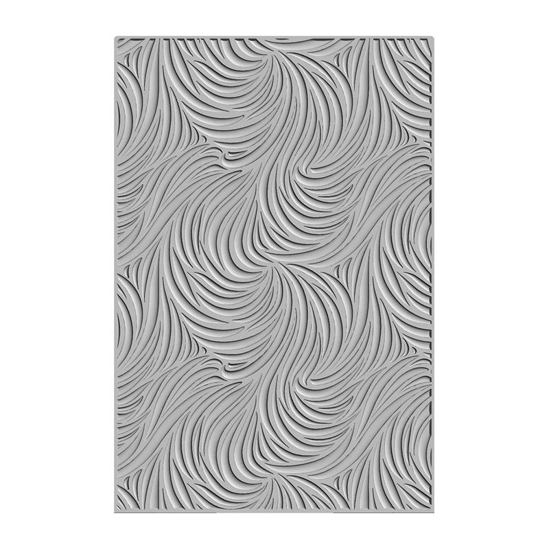 Flowing Waves 3-D Textured Embossing Folder - Sizzix