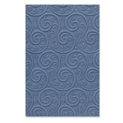 Ornamental Spiral 3-D Textured Impressions Embossing Folder - Sizzix