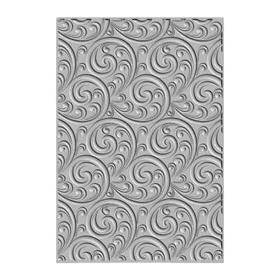 Ornamental Spiral 3-D Textured Impressions Embossing Folder - Sizzix