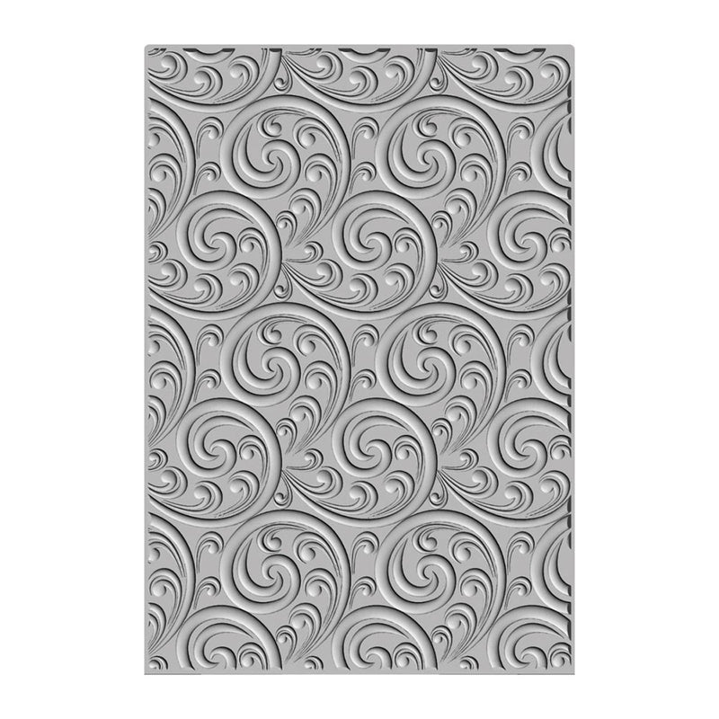 Ornamental Spiral 3-D Textured Impressions Embossing Folder - Sizzix