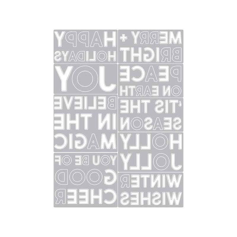 Bold Text Christmas Thinlits Die Set - Tim Holt - Sizzix