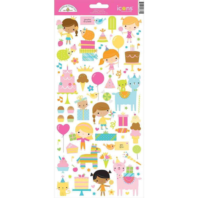 Hey Cupcake Icons Sticker - Doodlebug - Clearance