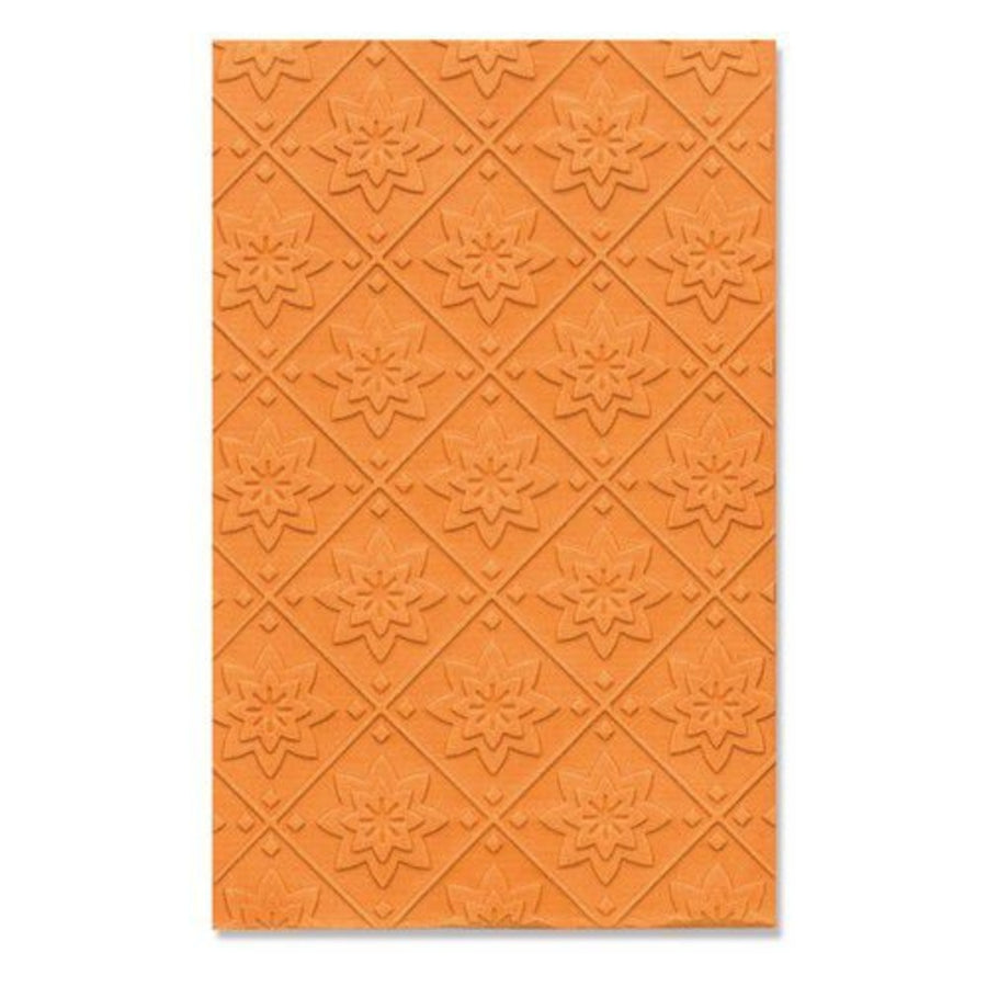 Mini Mosaic Multi-Level Textured Impression Mini Embossing Folder- Lisa Jones - Sizzix
