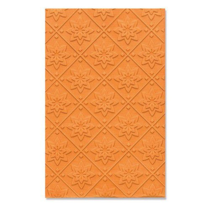 Mini Mosaic Multi-Level Textured Impression Mini Embossing Folder- Lisa Jones - Sizzix