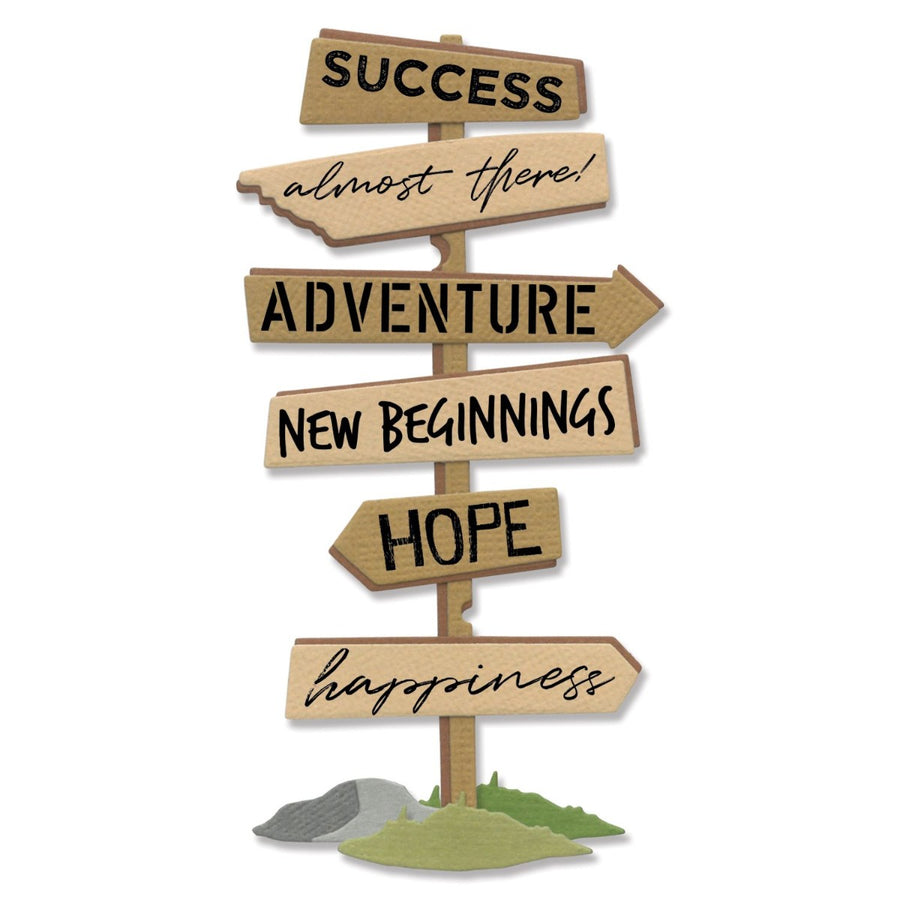 Signs for Success Framelits Die Set w/Stamp - Sizzix