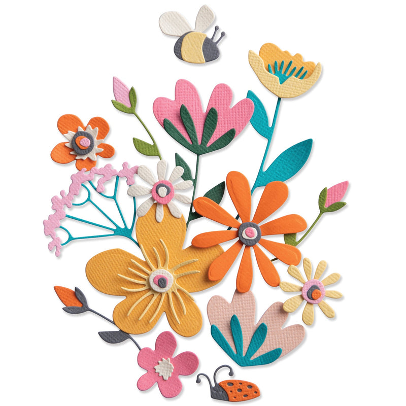 Fabulous Bold Flora Thinlits Die Set by Debi Potter - Sizzix
