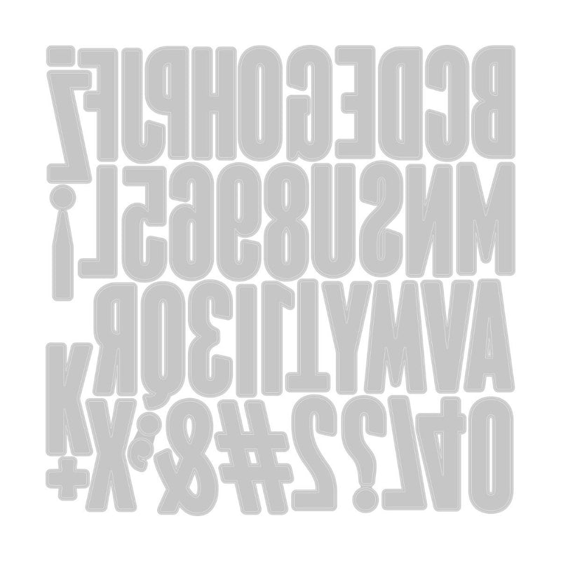 Alphanumeric Bulletin Thinlits Die Set - Tim Holtz - Sizzix