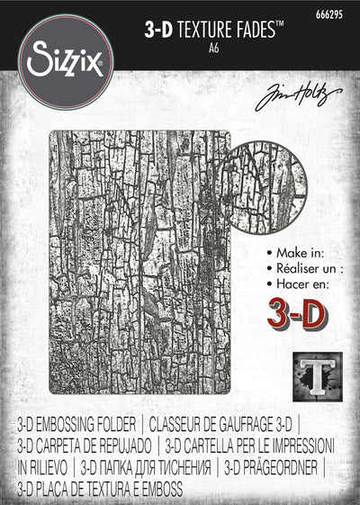 Cracked 3-D Texture Fades Emboss Folder -Tim Holtz- Sizzix