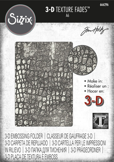 Reptile 3-D Texture Fades Emboss Folder -Tim Holtz- Sizzix