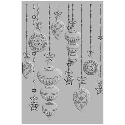 Sparkly Ornaments 3-D Textured Emboss Folder  - Sizzix