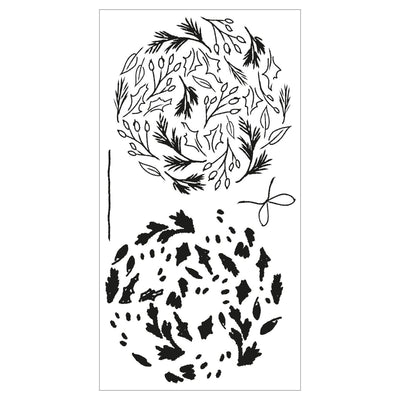 Leafy Ornament Layered Clear Stamp - Lisa Jones- Sizzix