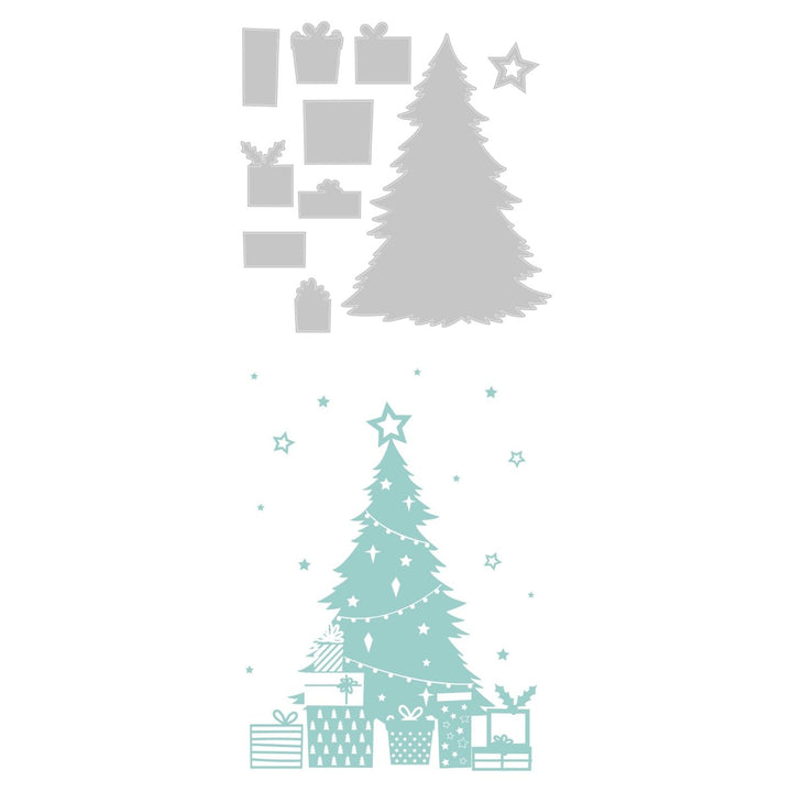 Sparkle Tree Folder Thinlits Die w/ Textured Impressions Emboss Folder - Lisa Jones - Sizzix