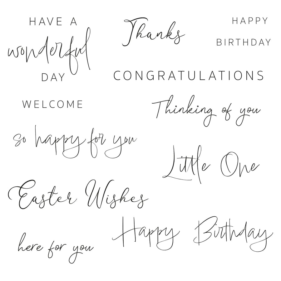 Daily Sentiments Clear Stamps Set by Lisa Jones - Sizzix
