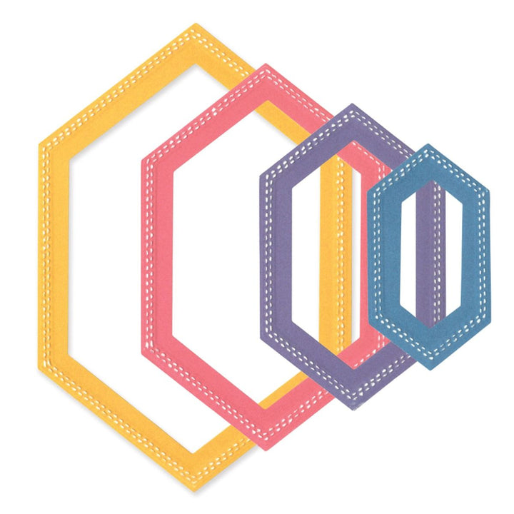 View 2 of Fanciful Belinda Stitched Hexagons Framelits Die Set by Stacey Park - Sizzix