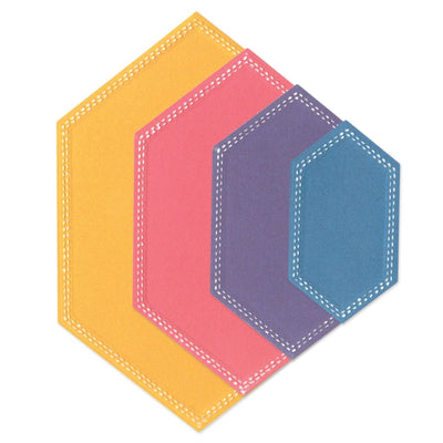 Fanciful Belinda Stitched Hexagons Framelits Die Set by Stacey Park - Sizzix