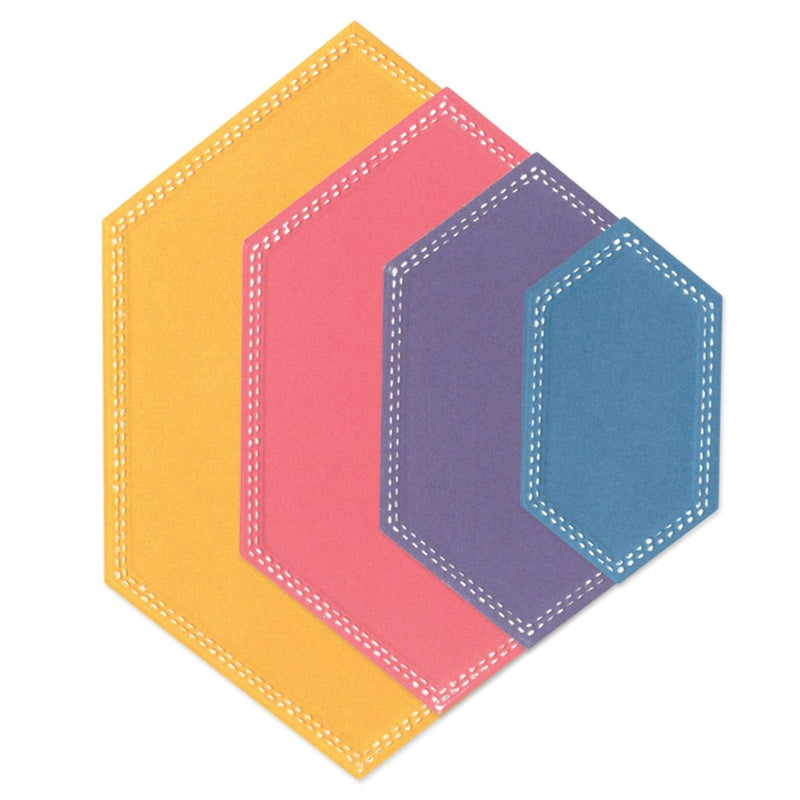 Fanciful Belinda Stitched Hexagons Framelits Die Set by Stacey Park - Sizzix