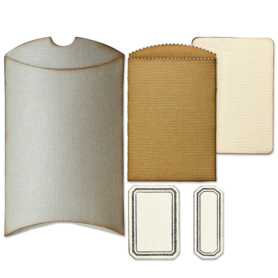 Vault Pillow Box + Bag Thinlits Die Set by Tim Holtz - Sizzix