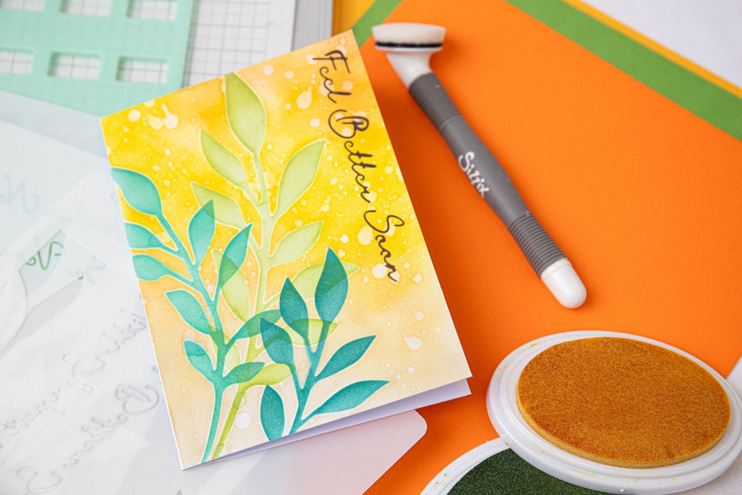 View 2 of Frond A6 Layered Stencils (Cosmopolitan series) by Stacey Park - Sizzix